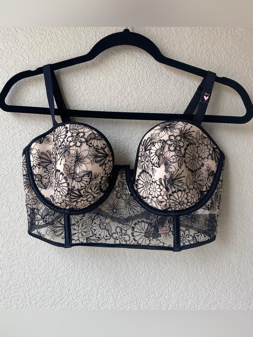 NEW VS 36DD lace balconet bra NWT